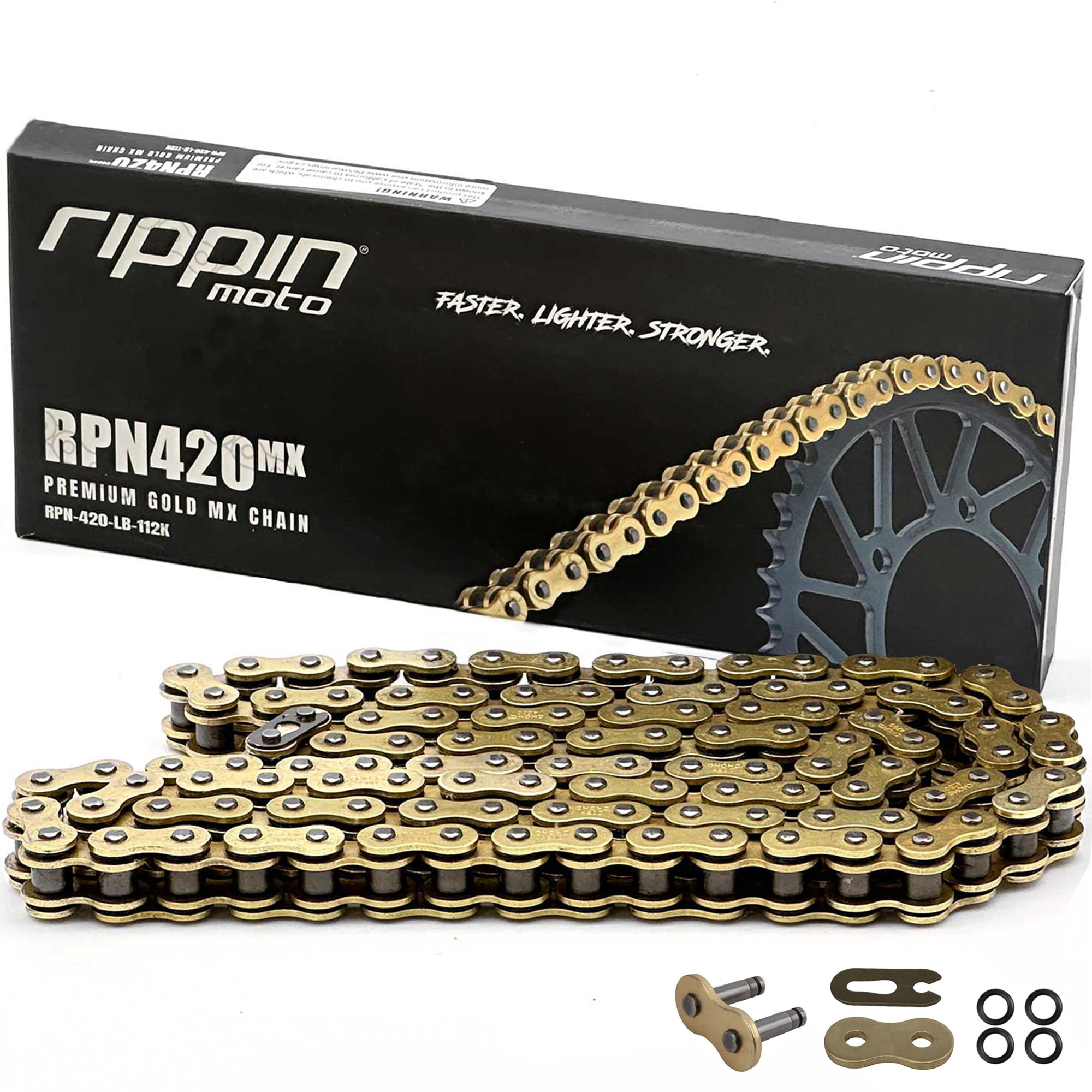 Rippin Moto RPN420MX gold O-ring chain