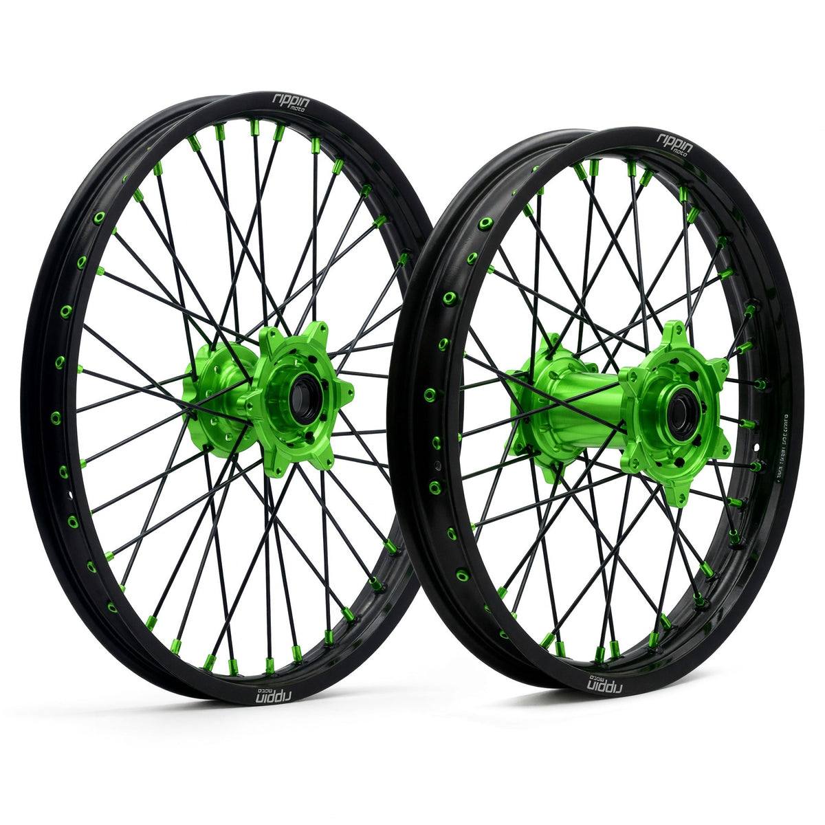 Rippin Moto Blackline Off-Road Wheelset in Green