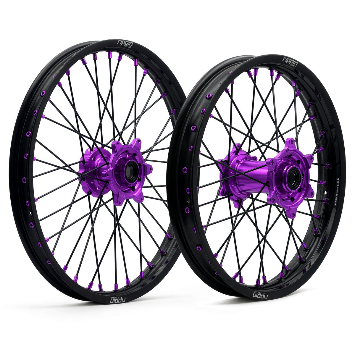 Rippin Moto Blackline Off-Road Wheelset in Purple