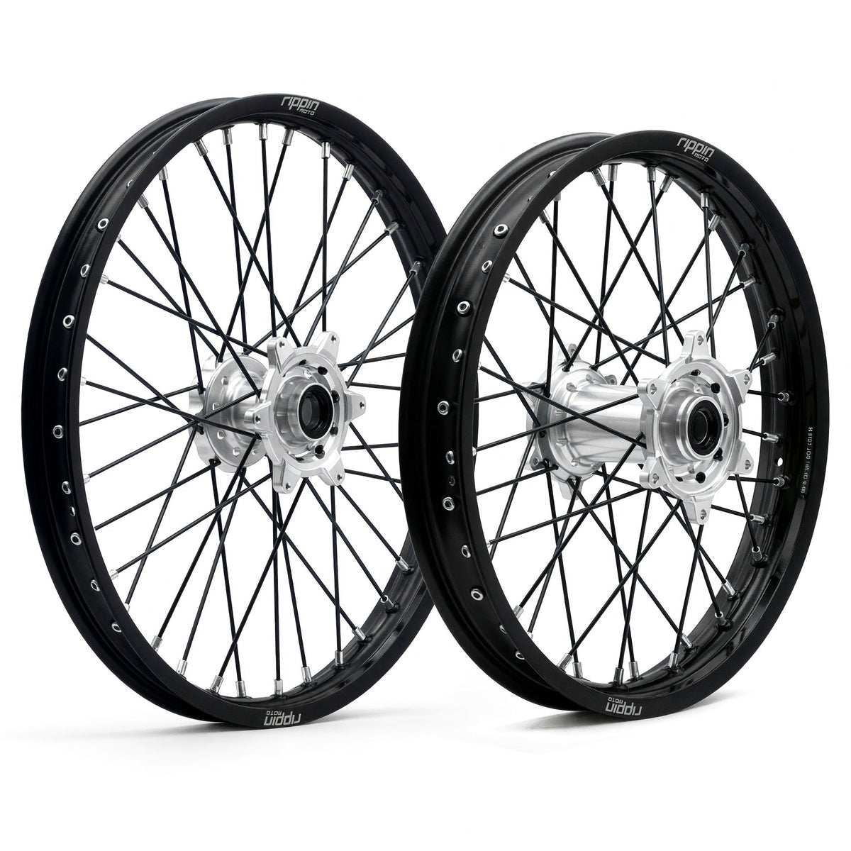 Rippin Moto Blackline Off-Road Wheelset in Silver