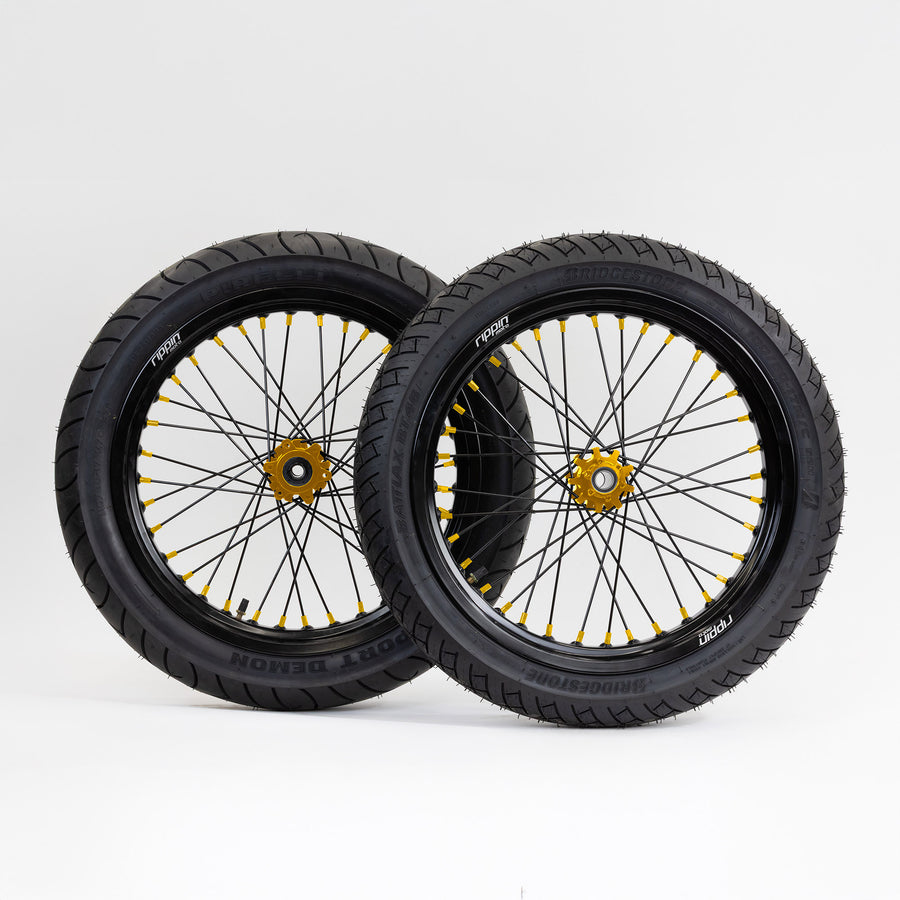 Blackline Ready-to-Ride Supermoto Wheelset for Talaria Komodo