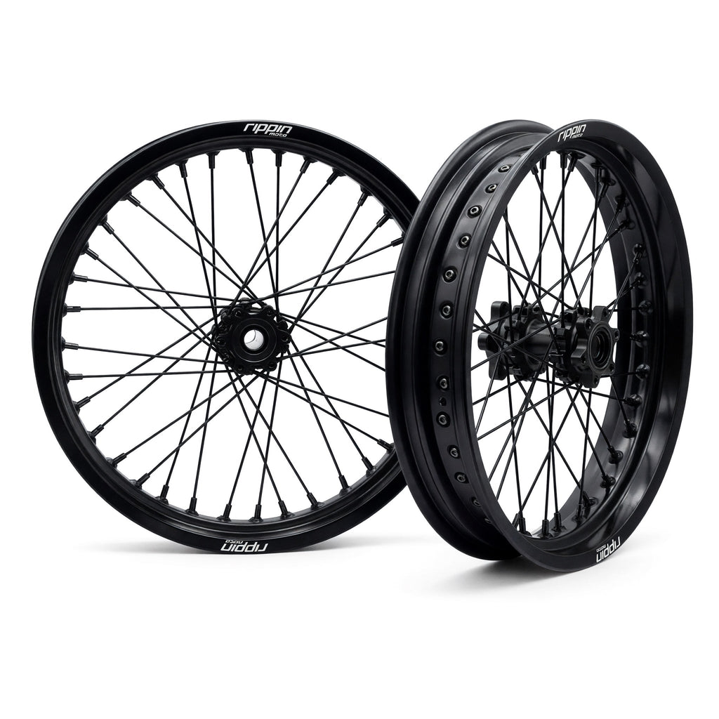 Rippin Moto Blackline Supermoto Wheelset in Black