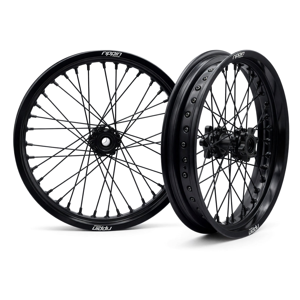 Rippin Moto Blackline Supermoto Wheelset in Black