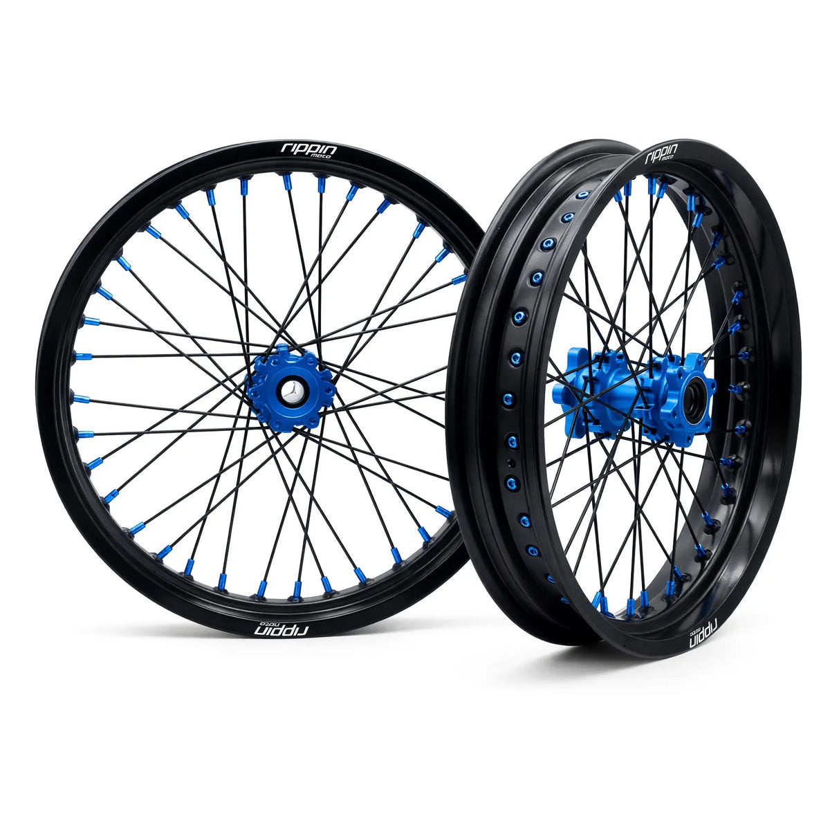 Rippin Moto Blackline Supermoto Wheelset in Blue