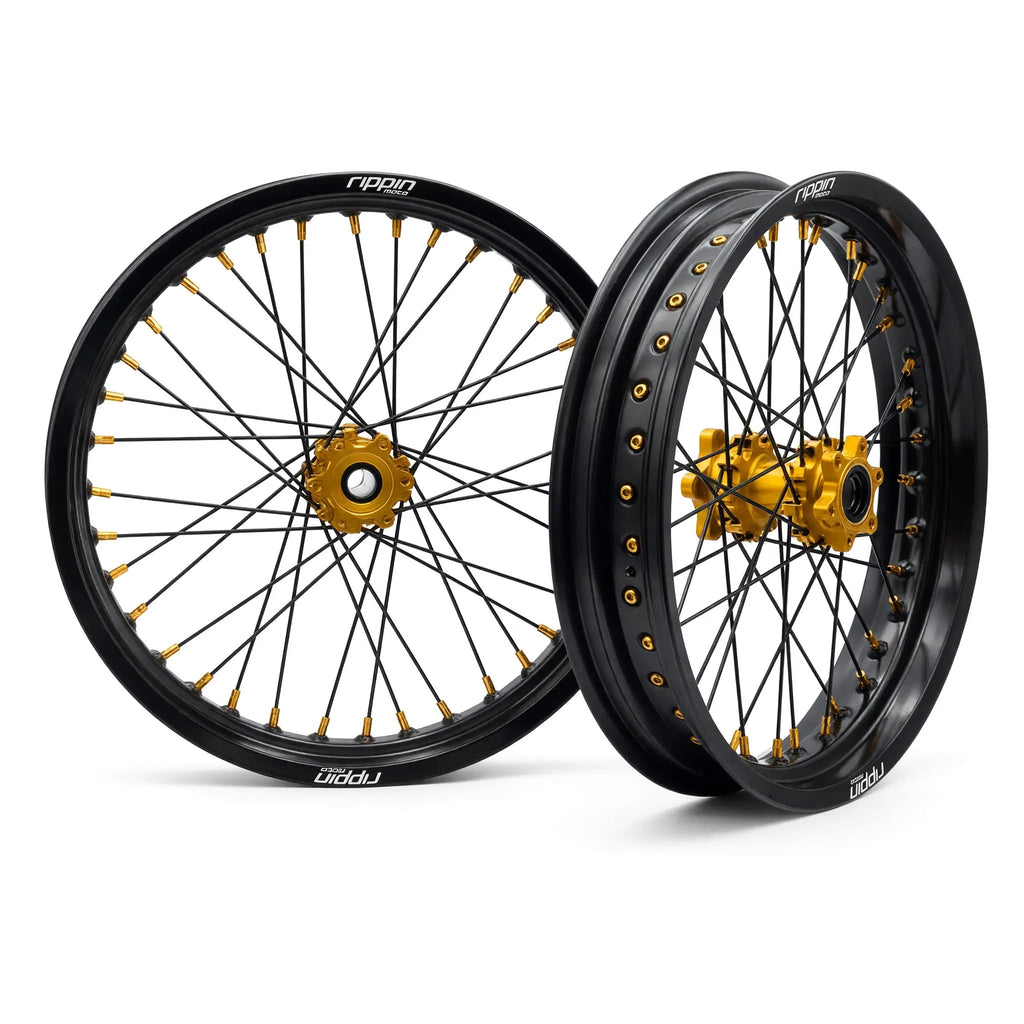 Rippin Moto Blackline Supermoto Wheelset in Gold