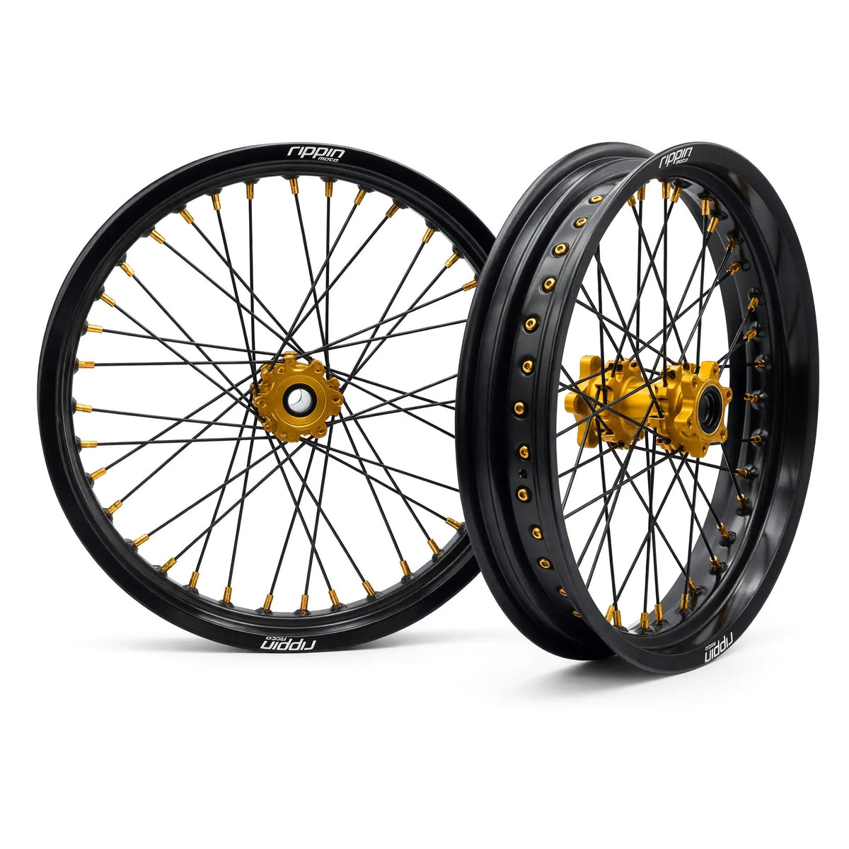 Rippin Moto Blackline Supermoto Wheelset in Gold