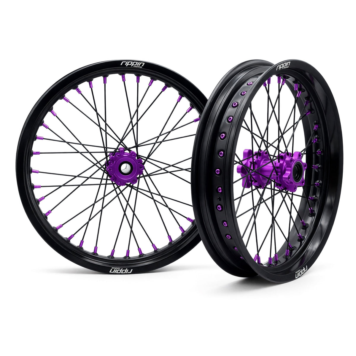 Rippin Moto Blackline Supermoto Wheelset in Purple