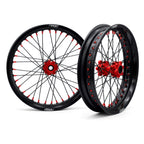 Rippin Moto Blackline Supermoto Wheelset in Red