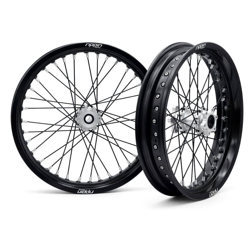 Rippin Moto Blackline Supermoto Wheelset in Silver