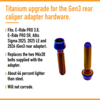 Titanium Caliper Bolts 2-Pack M6x30mm Burnt Blue fitment and features