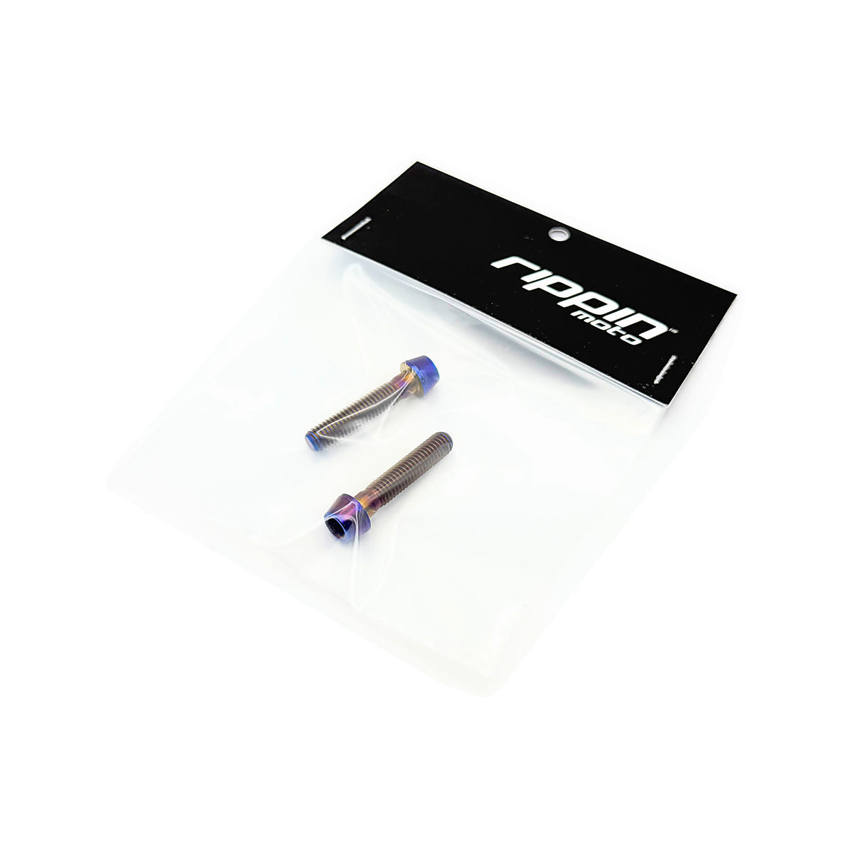 Titanium Caliper Bolts 2-Pack M6x30mm in Burnt Blue, retail pack