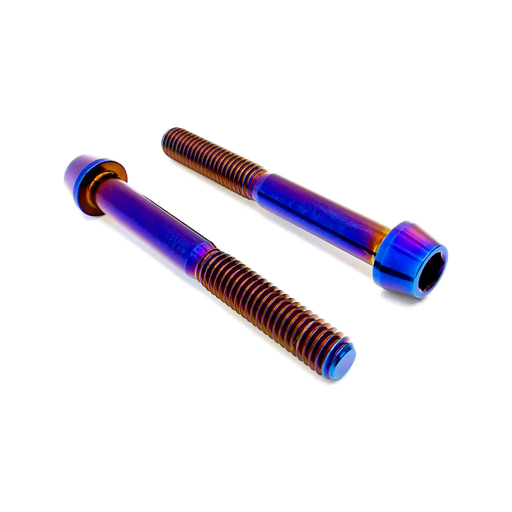 Titanium Caliper Bolts 2-Pack M6x50mm in Burnt Blue, alternate view