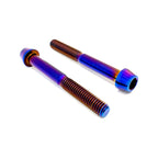 Titanium Caliper Bolts 2-Pack M6x50mm in Burnt Blue, alternate view