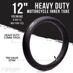 80/100-12 Heavy Duty 12" Inner Tube (3.00-12) - 3mm