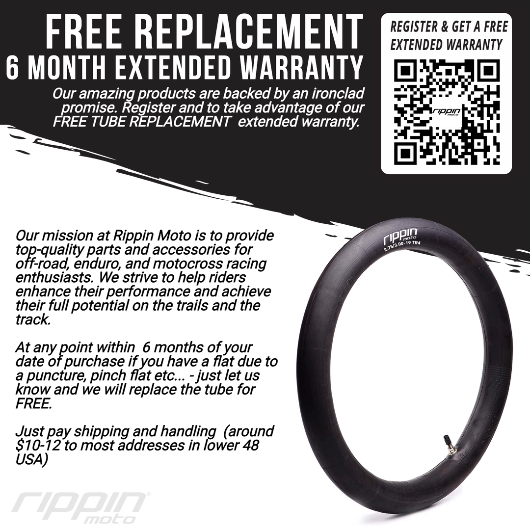 Rippin Moto 80/100-12 (3.0-12) Heavy Duty Inner Tube 3mm Thick