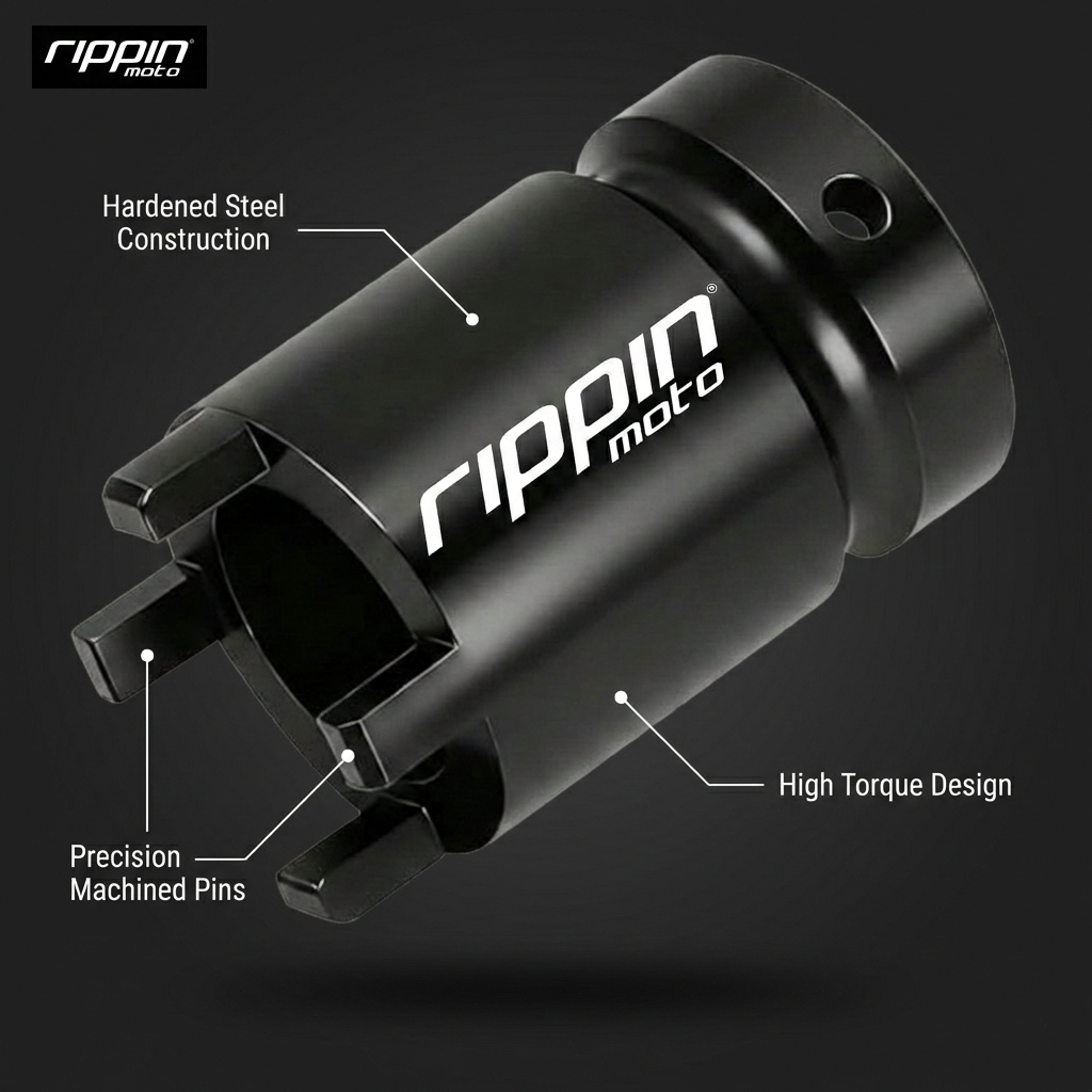 4-Pin Jackshaft & Swing Arm Lock Nut Socket — 1/2" Drive