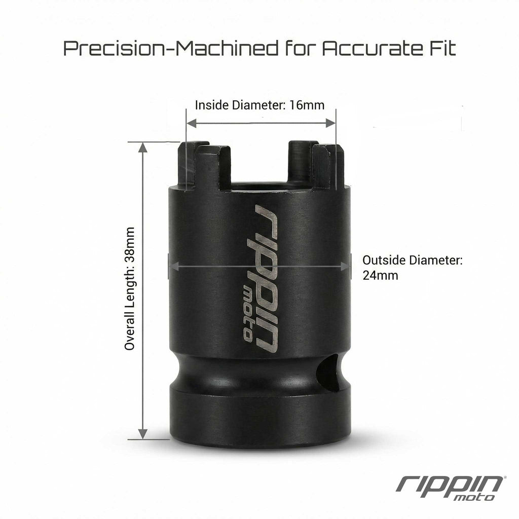 4-Pin Jackshaft & Swing Arm Lock Nut Socket — 1/2" Drive