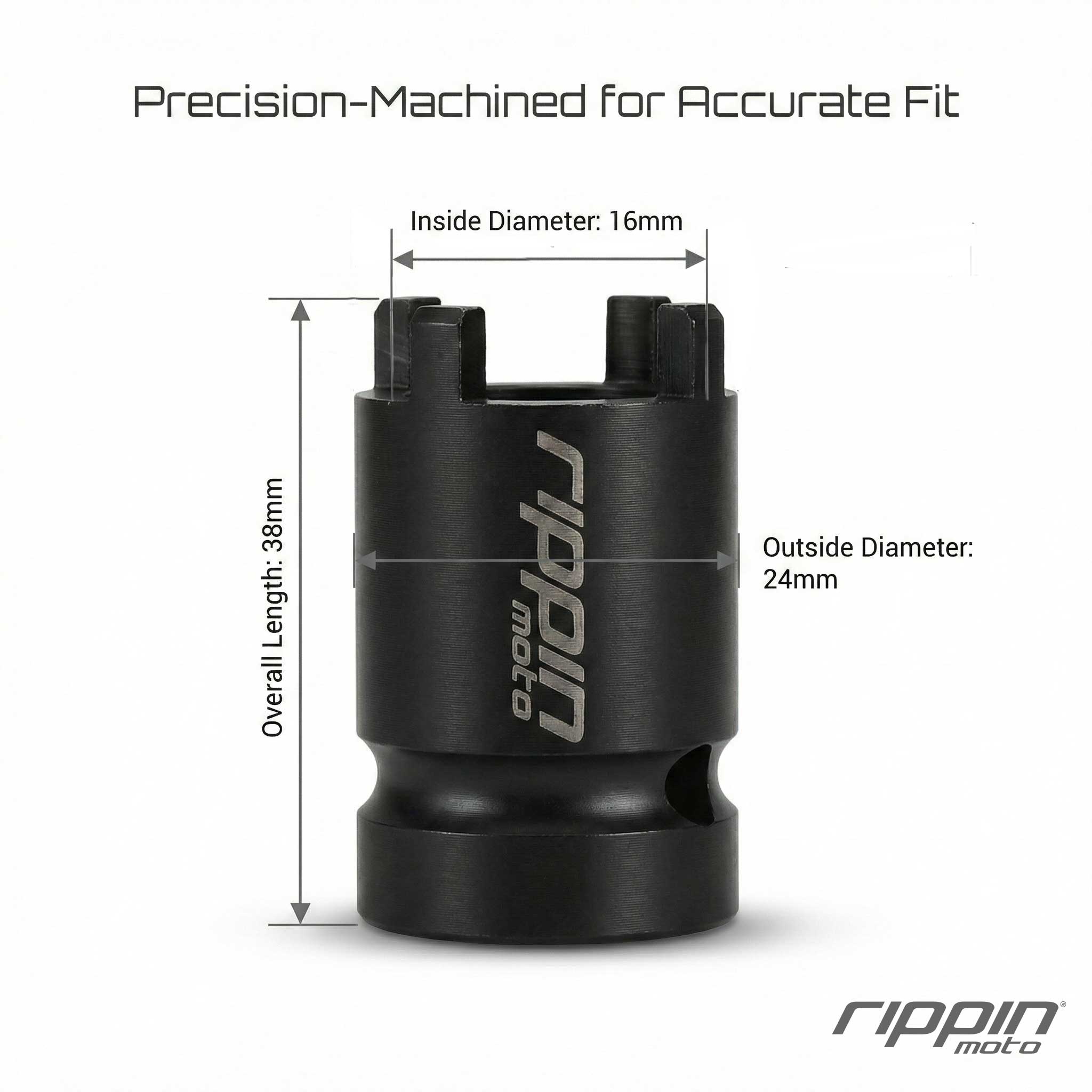 4-Pin Jackshaft & Swing Arm Lock Nut Socket — 1/2" Drive