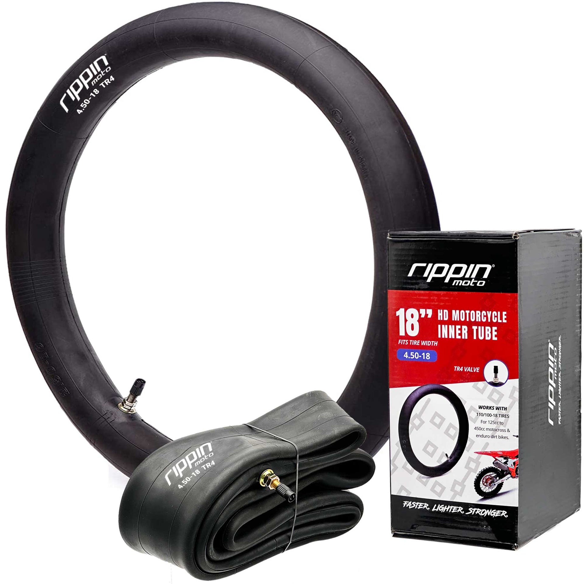 Dirt Bike Inner Tubes - Front 80/100-21 & Rear 110/100-18, Fits 3.25-21 + 4.10-18 Tires