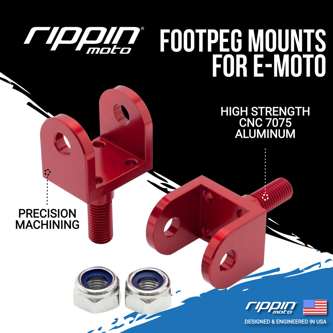 Replacement Foot Peg Mounts for E-Ride PRO, Sur-Ron & Talaria