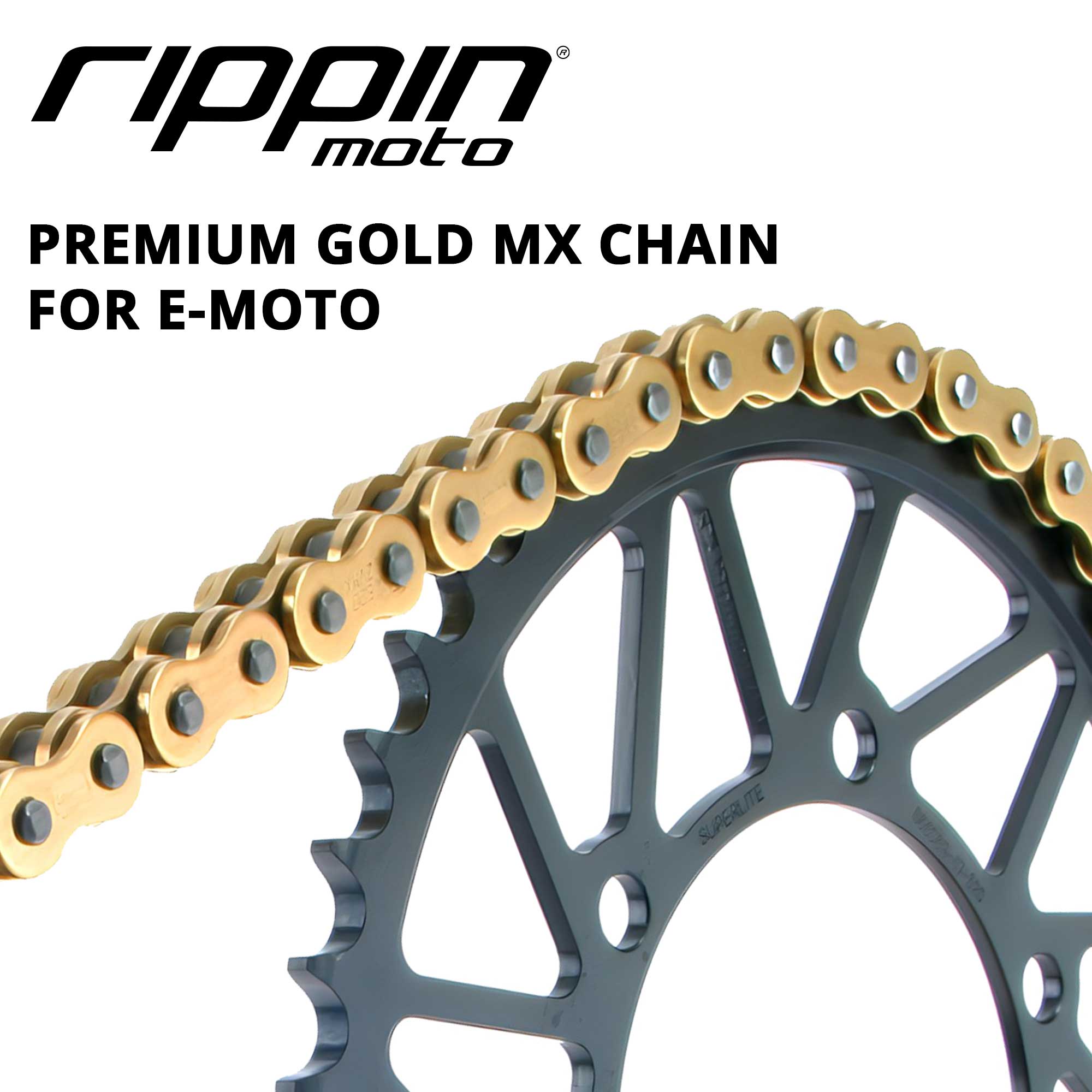 RPN420MX Premium Gold MX O-Ring Chain for Sur-Ron LBX, Talaria, Rawrr & E-Ride PRO SS