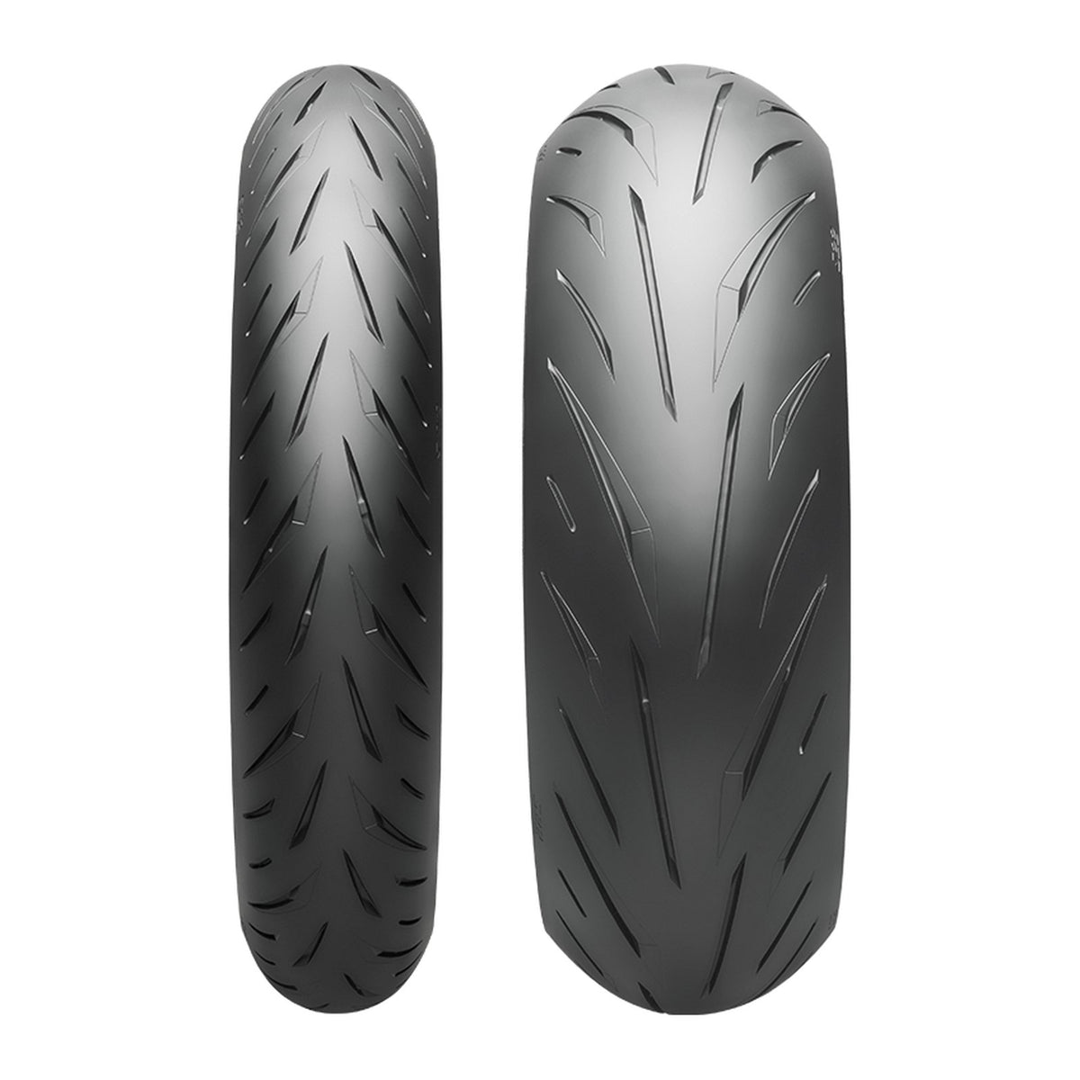 Bridgestone Battlax Hypersport S22 front and rear tire tread patterns