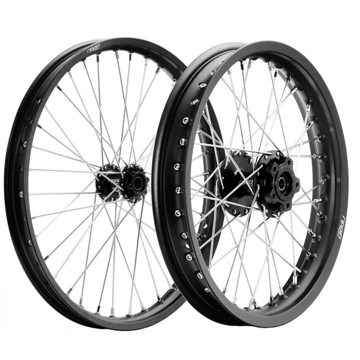 Rippin Moto E-Moto Wheel Set with black hubs