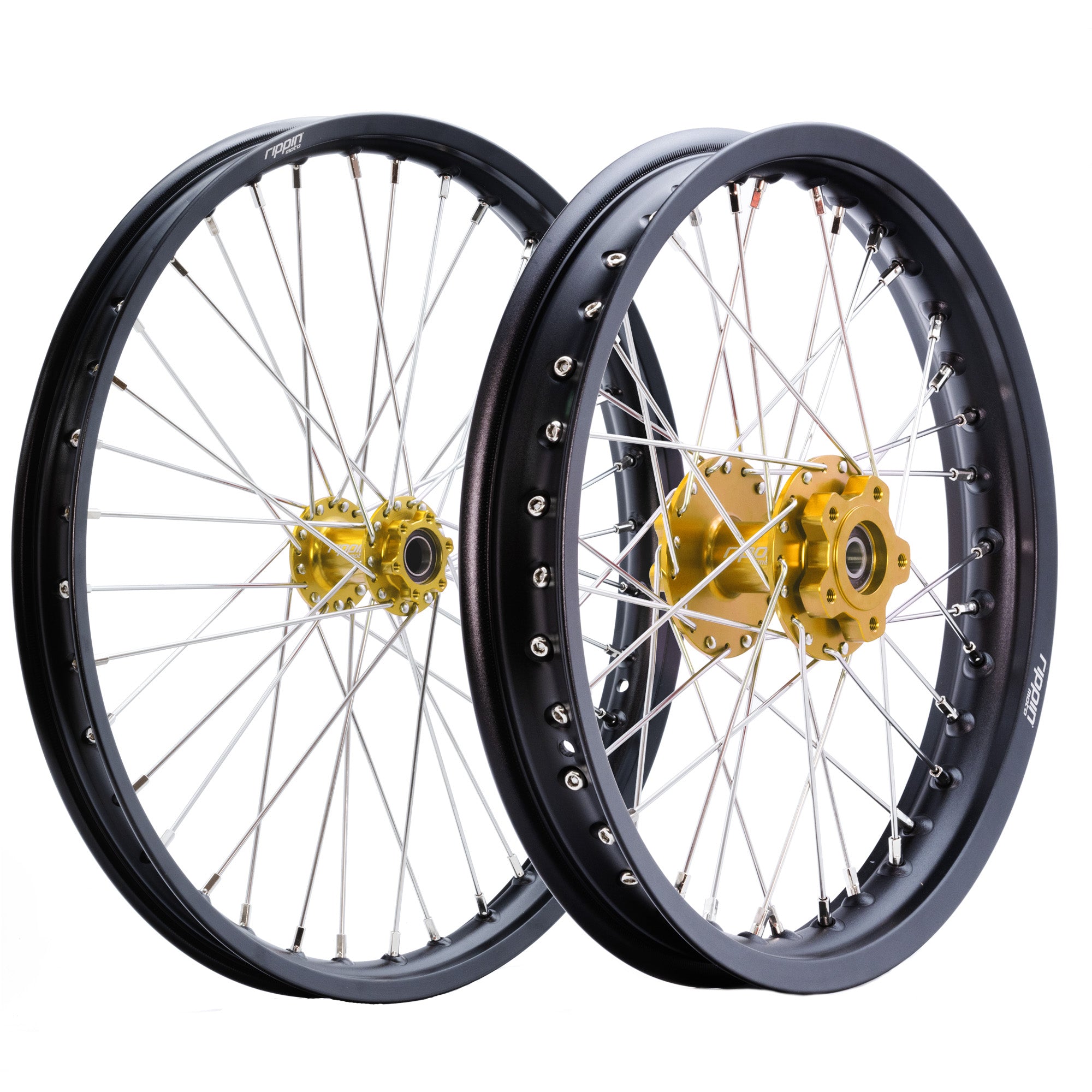 Rippin Moto E-Moto Wheel Set Yellow Hubs