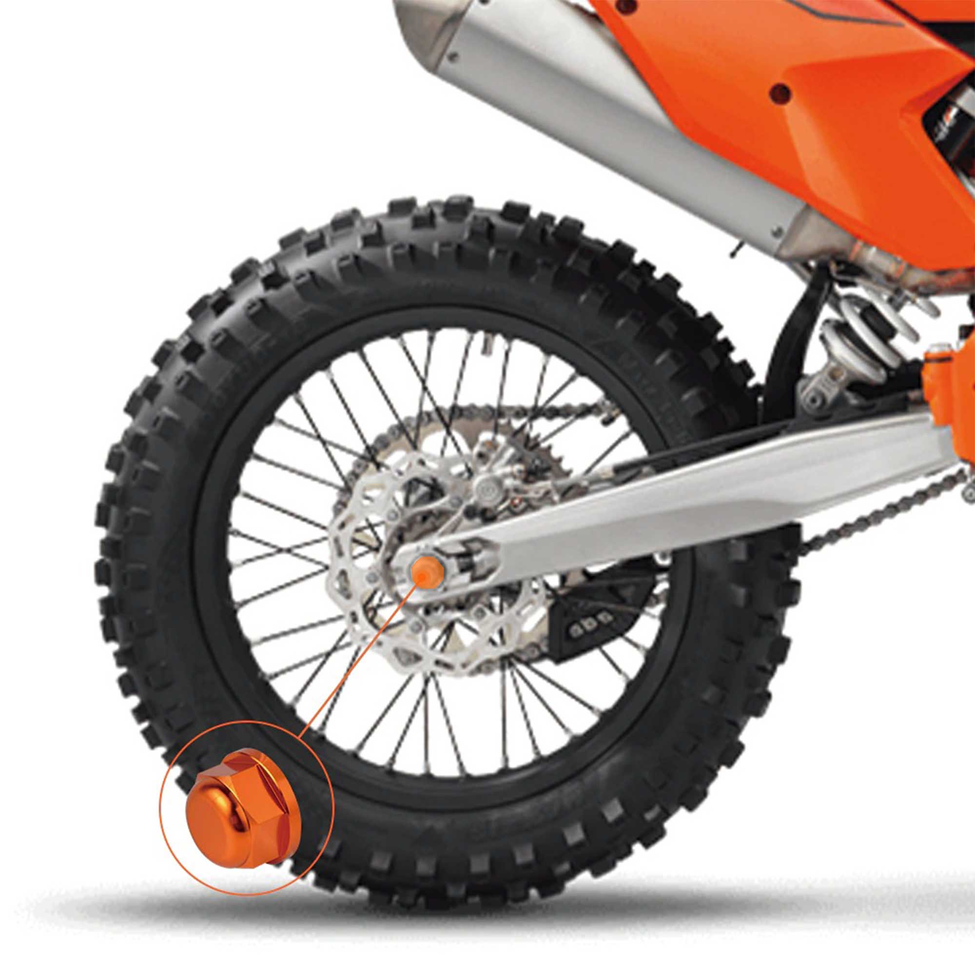 High-Strength Anodized Rear Axle Nut for KTM & Husqvarna – Rippin Moto