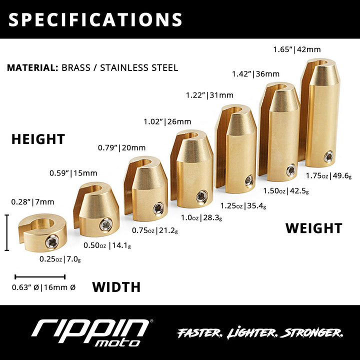 Rippin Moto 14 Pack Spoke Wheel Weights